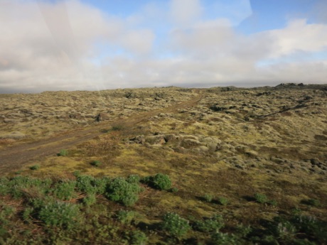 volcanic rock along road